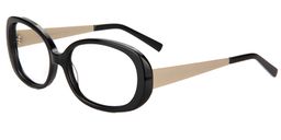 Lzefia Oval Black Glasses4