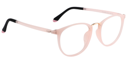 Shirley Round Transparent Pink Glasses4