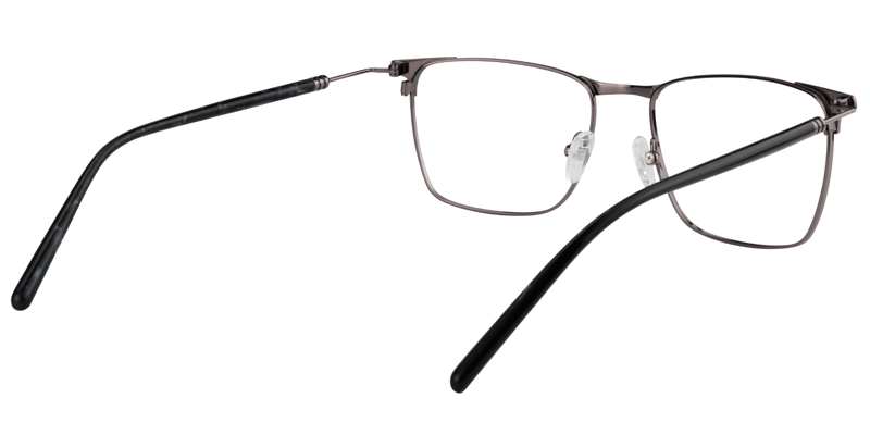 Rectangle Gray Glasses | Zeelool Eyeglasses5