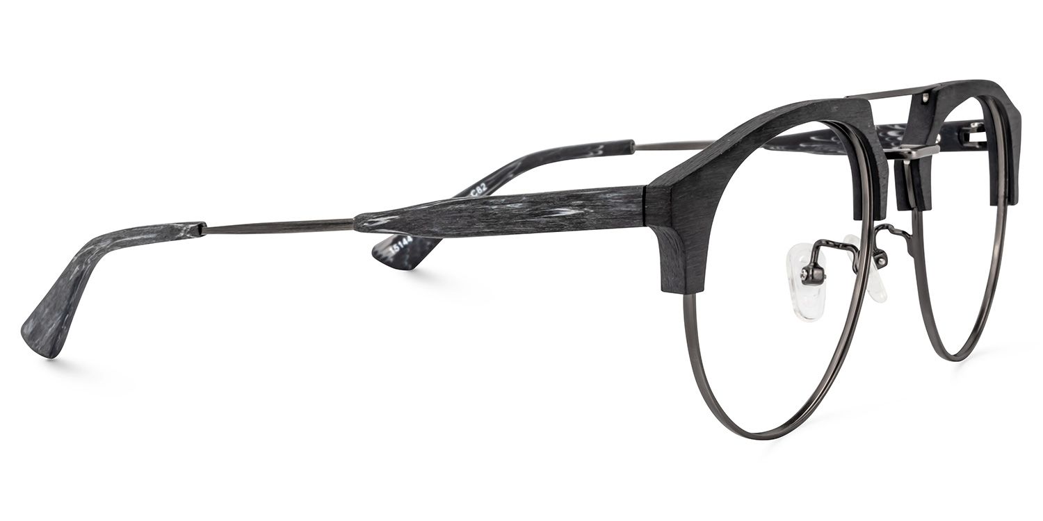 Aviator Black Glasses | Zeelool Glasses3