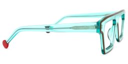 Gerri Square Turquoise Glasses3