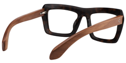 Roger Rectangle Black-Gold Glasses5