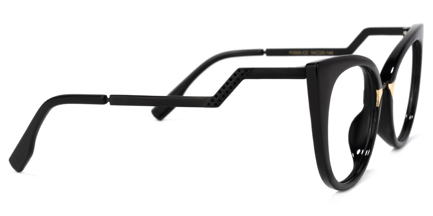 Cat Eye Black Glasses | Zeelool Eyeglass Frame3