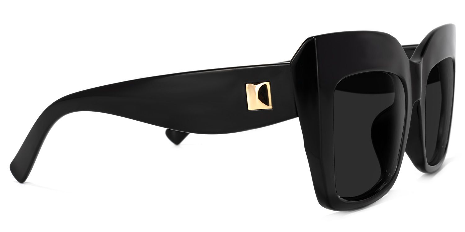 Alberta Black Square Sunglasses to Frame Your Face | ZEELOOL UK2