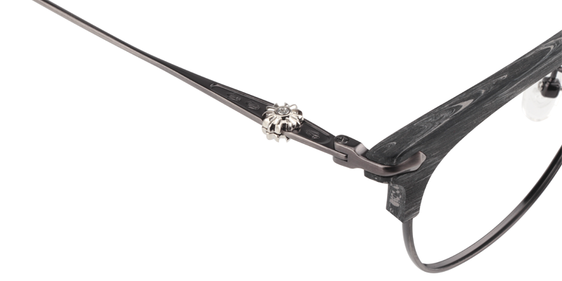 Browline Gray Glasses | Zeelool Eyeglass Frames4