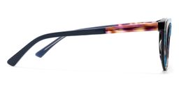 Elbert Round Blue Floral Glasses3