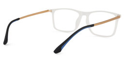 Chick Rectangle White Glasses5