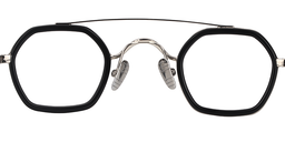 Corrine Geometric Silver Glasses5