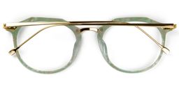 Amanda  Geometric Green Glasses3