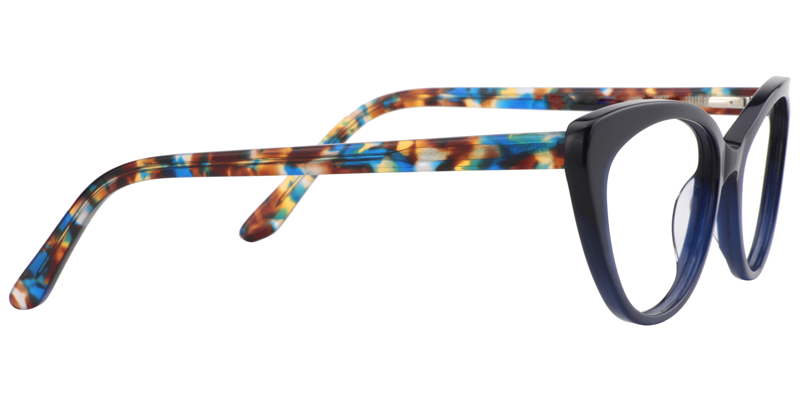 Cateye Dark-Blue Glasses | Zeelool Eyeglass Frames4