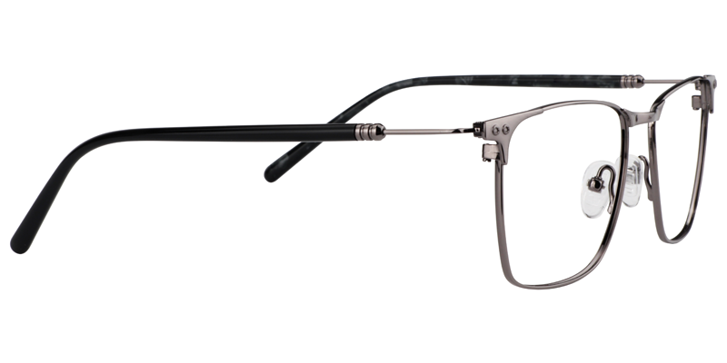 Rectangle Gray Glasses | Zeelool Eyeglasses4