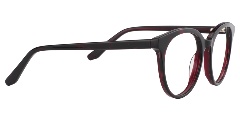 Round Red-Floral Glasses | Zeelool Eyeglasses4