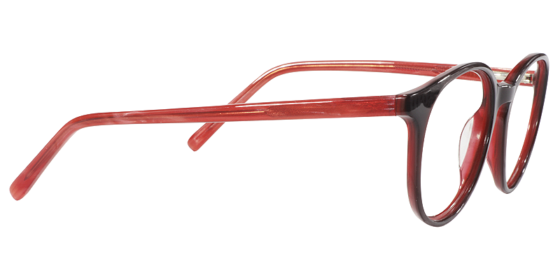 Round Red Glasses | Zeelool Eyeglass Frames4