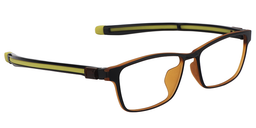 Charles Rectangle Brown Sports Glasses2