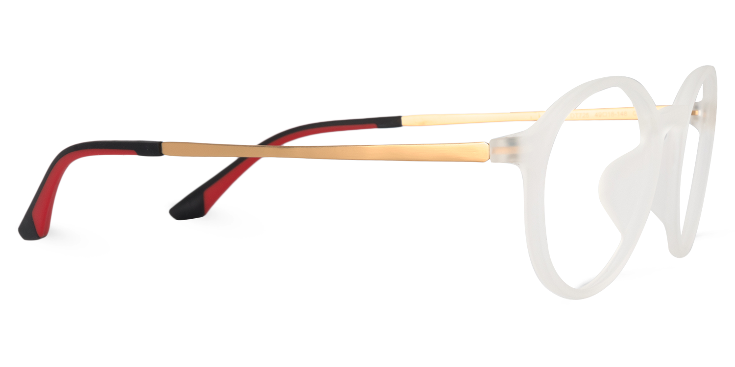 Round White Glasses | Zeelool Glasses4