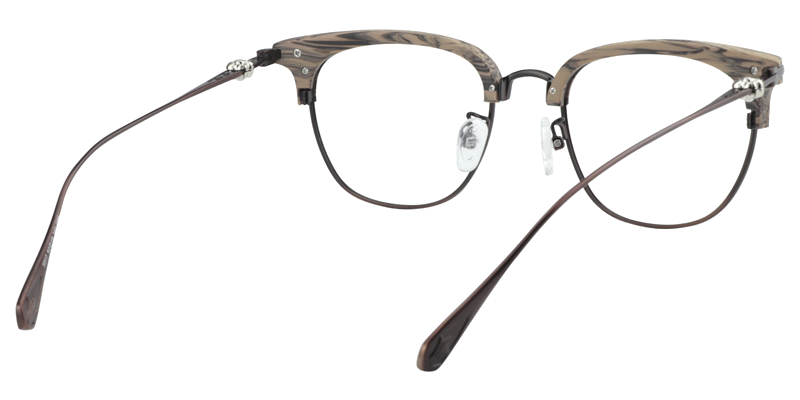 Browline Brown Glasses | Zeelool Eyeglass Frames5