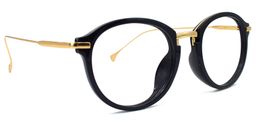 Celeste Round Black-Gold Eyeglasses5