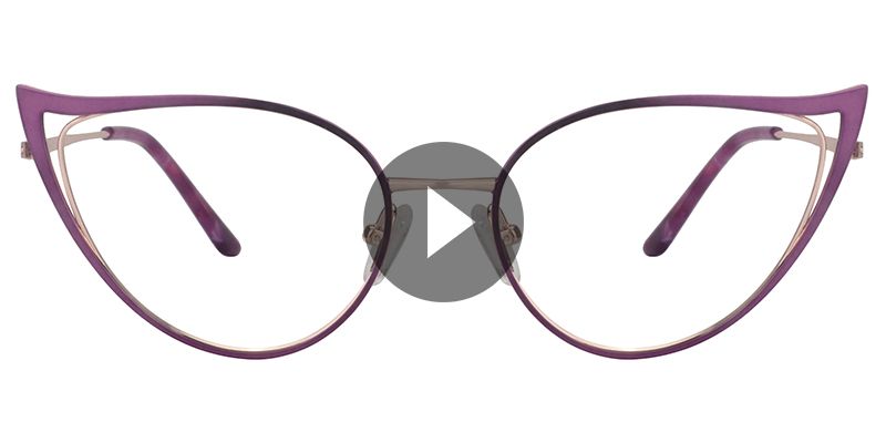 Purple Cateye Glasses | Zeelool Eyeglass Frames0