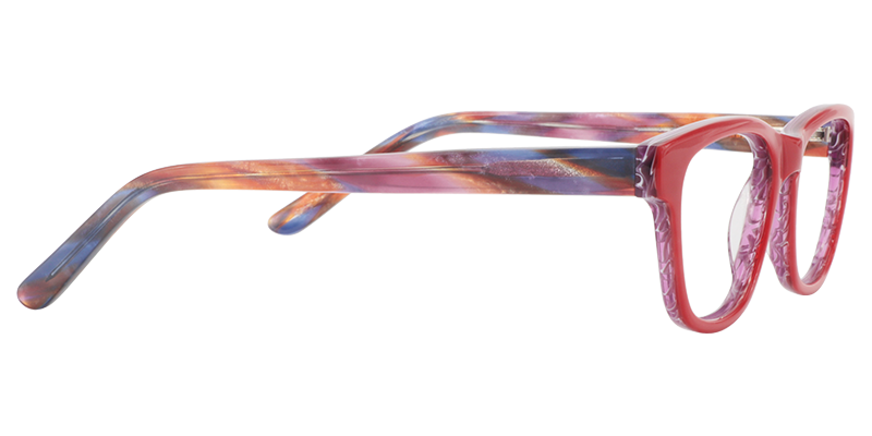 Oval Red Glasses | Zeelool Eyeglass Frames4