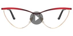 Hedy Cateye Red Glasses0