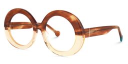 Pardo Round Beige Glasses1