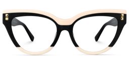 Cascata Cateye Black Glasses ( Brushed-Finish)0