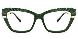 Sophie Cateye Dark-Green Glasses0