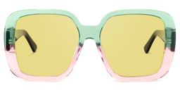 Nikolas Square Green Sunglasses0
