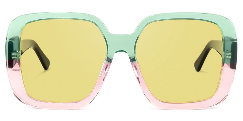 Nikolas Square Green Sunglasses