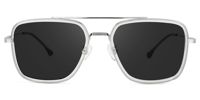Nayeli Aviator Gray-Silver Sunglasses