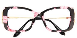 Mamie Butterfly Purple Floral Glasses5