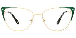 Jannette Cateye Green Glasses0