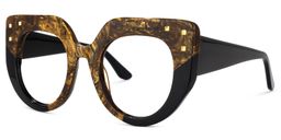 Kitione Cateye Brown Glasses1