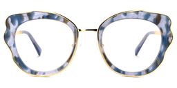 Christie Geometric Blue-Leapard Glasses0