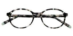 Adamson Oval Black Clear Glasses1