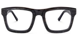Riley Rectangle Black Glasses0
