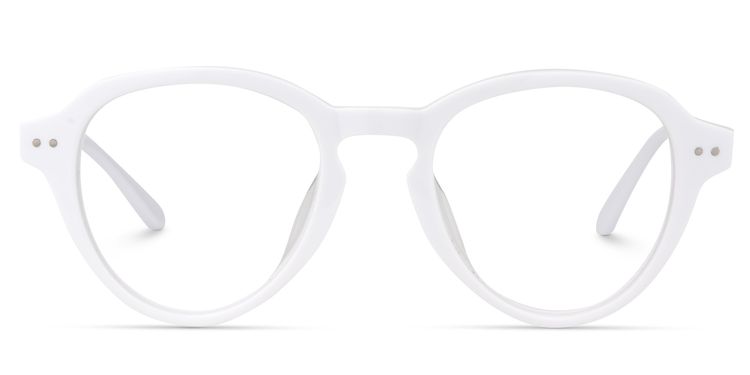 Dobbs Round White Glasses