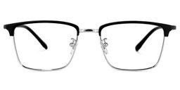 Suella Square Black-Silver Glasses0