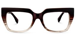 Oakes Rectangle Brown Glasses0