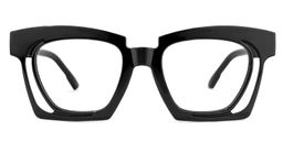 Morales Square Black Glasses0