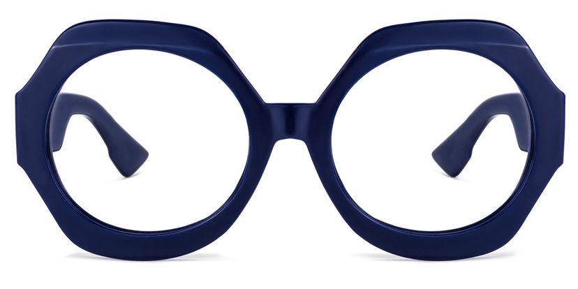 Geoffrey Geometric Dark-Blue Glasses