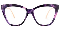 Huggins Cateye Purple-Tortoise Glasses0