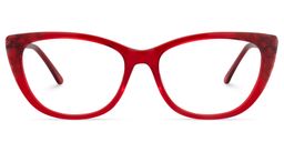 Eddie Cateye Red Glasses0