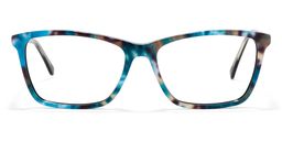 Edison Rectangle Blue-Floral Glasses0