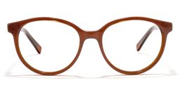 Emanuel Round Red-Brown Glasses0
