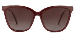 Tranika Cateye Dark-Red Glasses0