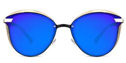 Rochelle Geometric Blue Sunglasses0