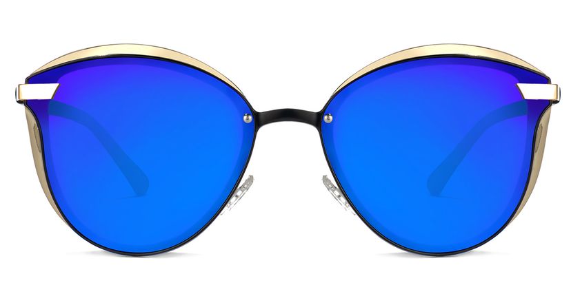 Rochelle Geometric Blue Sunglasses