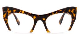 Kyle Cat Eye Yellow-Tortoise Glasses0