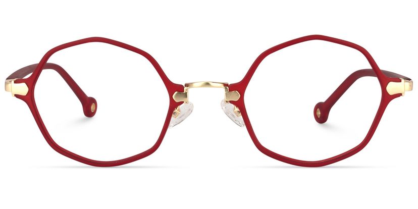 Ashley Geometric Red Glasses